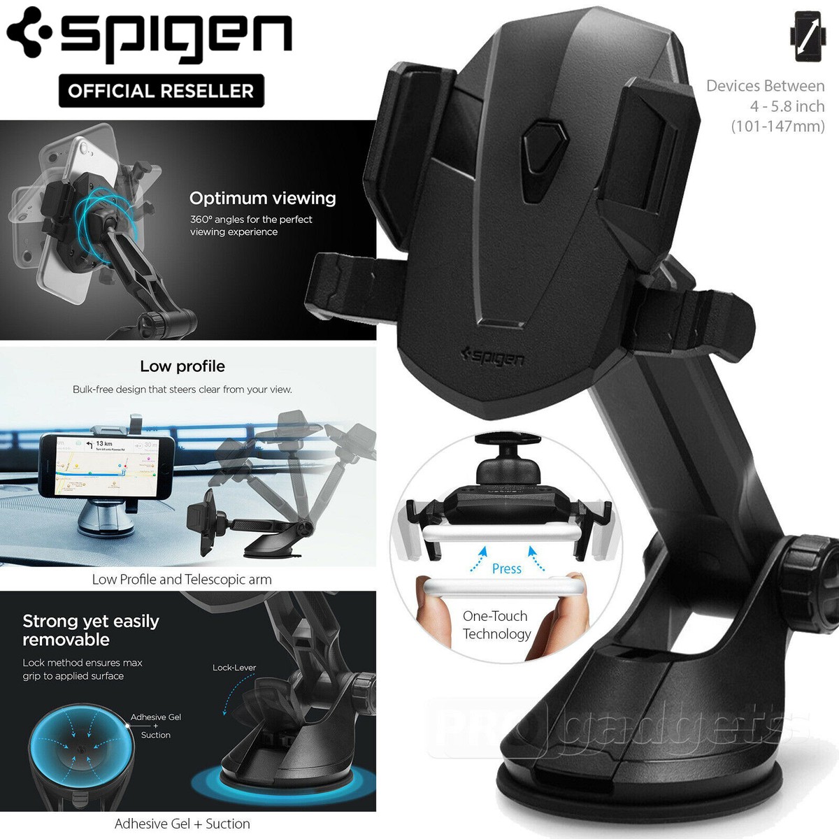 Smartphone Spigen Cd Slot Car Mount Spigen Kuel TS23 OneTap CD