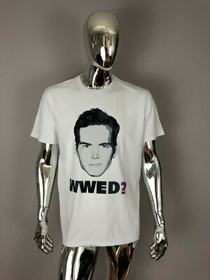 Represent Clothing White WWED? Graphic T-Shirt Size XL