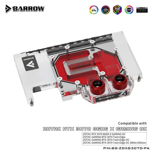 Barrow GPU Water Block For ZOTAC Geforce RTX 3070 X-GAMING OC BS-ZOXG3070-PA - Picture 11 of 11