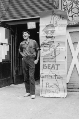 Ted Joans Outside Cafe Bizarre 1959 4x6 FOTO