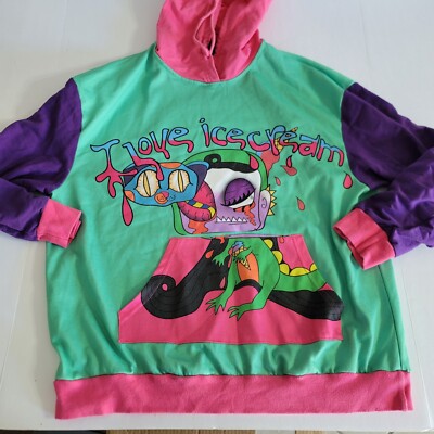 SHEIN X ZUUSAHA sz L Graphic Letter Graphic Colorblock Panel