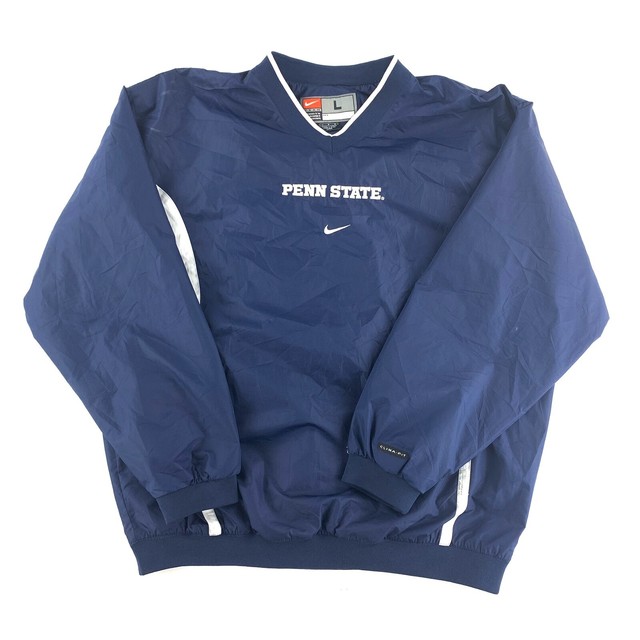 Penn State Nike Large Pullover Windbreaker V Neck Center Swoosh
