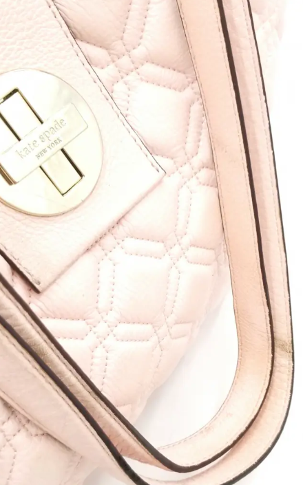 Kate Spade Leather Pink Quilted Shoulder/Tote Bag & Wallet 2  display picture 1