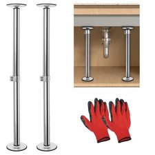 Undermount Sink Brackets, Stainless Steel Adjustable Sink Legs Installation a...