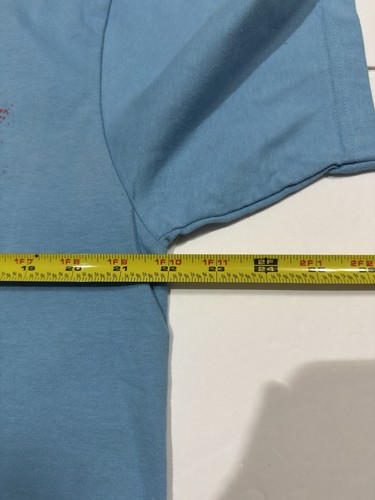 Supreme Paint Logo Spellout Graffiti Graphic T-Shirt Light Blue Men's Large USA - Photo 8/9