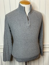banana republic 1/4 zip pullover Large Men  s Gray Soft Brushed Melange Sweater