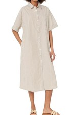 The Drop Women's Marla Drop-Shoulder Short-Sleeve Midi ShirtDress