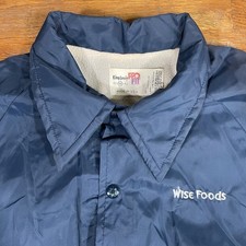 Vintage 80s King Louie Pro Fit Jacket Mens Medium Blue Satin Bomber Made in USA