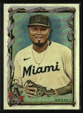 2023 Topps Allen & Ginter Silver Portrait Luis Arraez #41 Miami Marlins