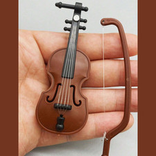 Mini Violin Model Miniature  Bow And Case  Perfect Mini Musical Instrument