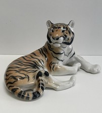 Vintage USSR LFZ Lomonosov Porcelain Tiger Boris Vorobyov Tiger Figure ~30cm
