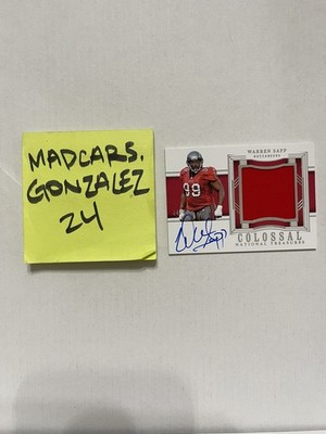 2023 Panini National Treasures Warren Sapp Colossal Signatures Jersey Auto /49