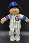 VTG 1980s CABBAGE PATCH KIDS Doll with CHICAGO CUBS Uniform - Free Ship