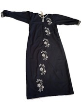 Vintage Palestinian Traditional Thobe- Hand-Embroidered Tatreez Dress