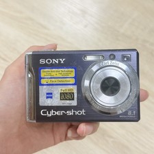 Sony Cyber-shot DSC-W90 Digital Camera vintage CCD 8.1MP Black Screen orange
