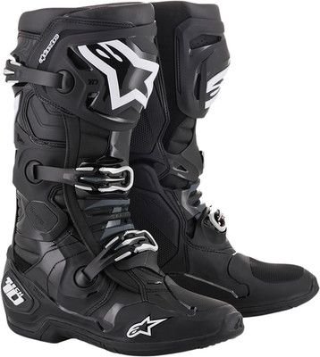 Alpinestars Tech 10 Boots - Black US 12 / EU 47 - Advanced Flexion and Impact Pr