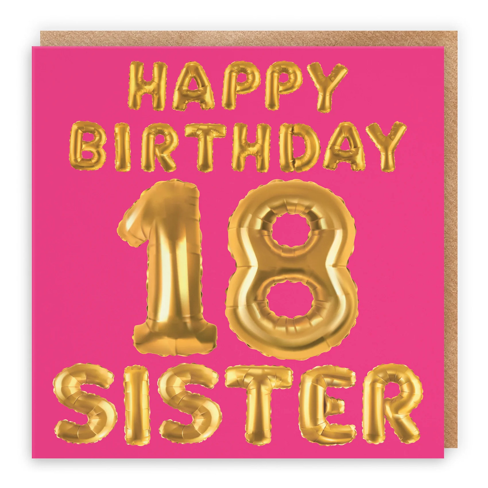 18th Sister Birthday Card Balloon