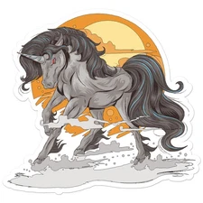 Unicorn Sun - Vinyl Decal Sticker - Car Window Laptop - ebn7969