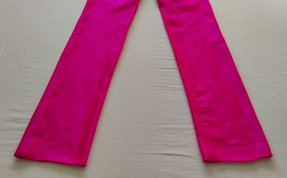 Pantalones de Discoteca Vintage Bojeangles Facilidad para la Piel Rosa Lycra Spandex Sexy Raro *LEER* S Foto 4 de 4