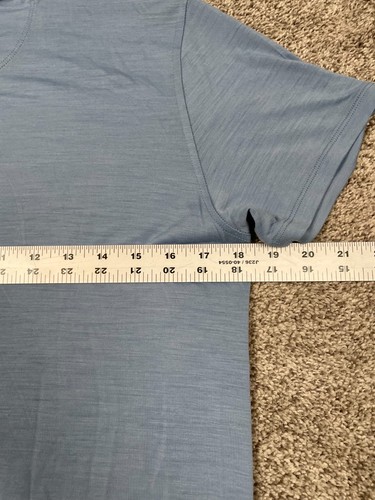 Chemise Patagonia femme bleu moyen capilène cool mérinos randonnée camping gore core - Photo 7/8