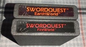 Atari 2600 Swordquest EarthWorld & FireWorld 2 Games Lot. CIB Tested Vintage 