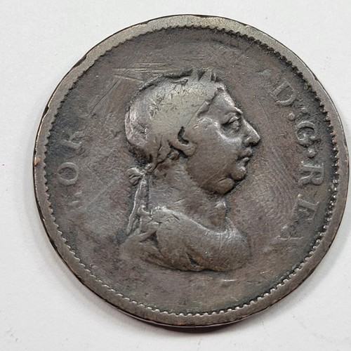 1807 Great Britain One Penny King George III Large Copper Coin Nice *V360