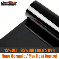 40x30ft Nano Ceramic Window Tint Roll 15 Vlt 2mil 2ply Heat Rejection Oaksilk