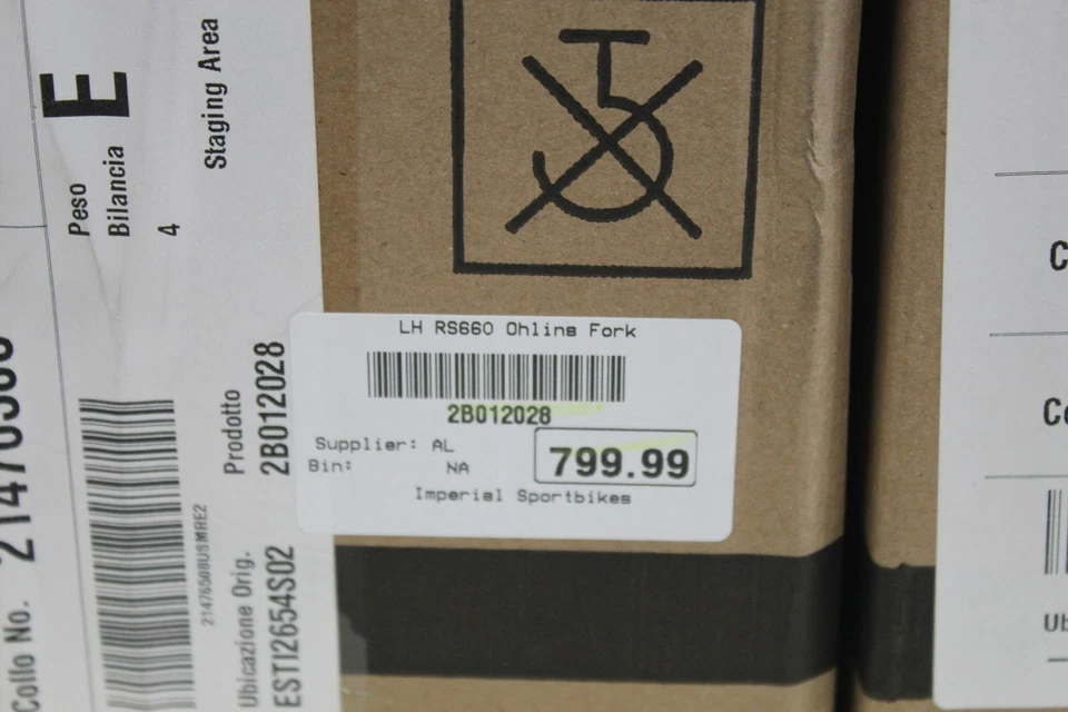 Suspensión horquillas delanteras izquierda derecha Aprilia RS660 Tuono 660 Factory 25 E5+ Ohlins Foto 4 de 4