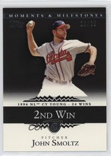 2007 Moments & Milestones Black 21/29 John Smoltz (1996 NL Cy Young 24 Wins) 0l2