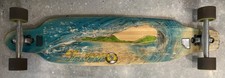 SECTOR 9 LONGBOARD SKATEBOARD DECK BLUE WAVE LOOKOUT 2015 BAMBOO DROP THROUGH