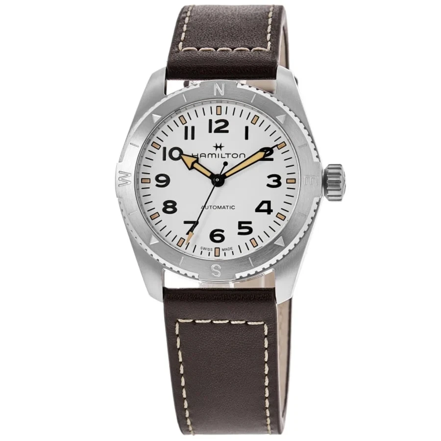 Nuevo reloj para mujer Hamilton Khaki Field Expedition esfera blanca automática H70225510