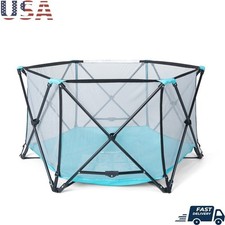Portable Play Yard Six Panel Lightweight Foldable Travel Playpen Indoor Outdoor
