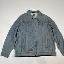 Vintage Enyce XXL Light Denim Jacket Men?s 2XL Industry Standard Y2K Hiphop