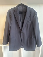Jos A Bank Suit Jacket 42R Navy Wool Blend Tailored Fit