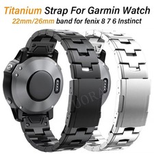 For Garmin Epix Gen 2/Pro Enduro 3 Fenix E 8 7 7X 6 6X Titanium Watch Band Strap