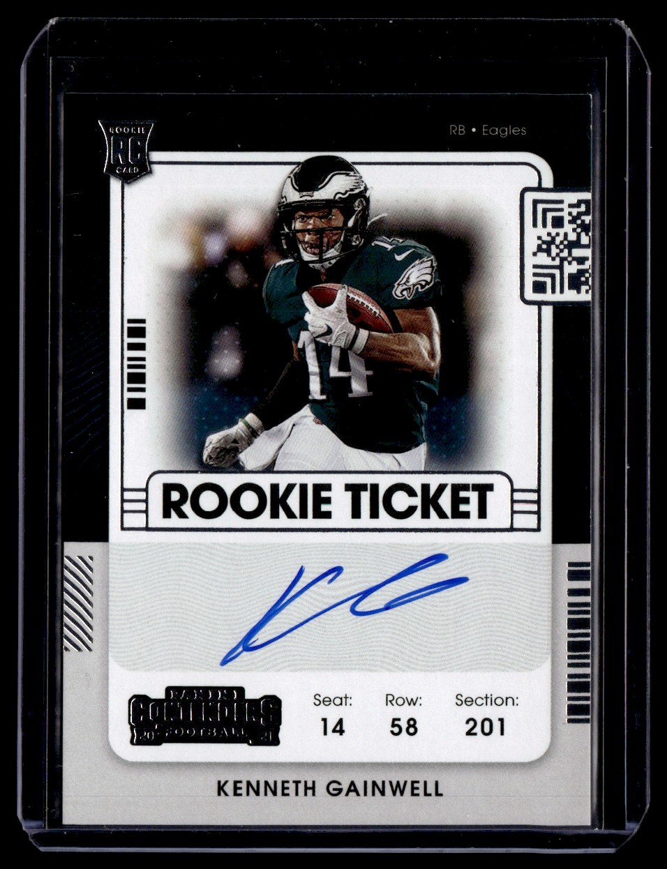 2021 Panini Contenders Rookie Ticket Variation Auto Kenneth Gainwell #139 A