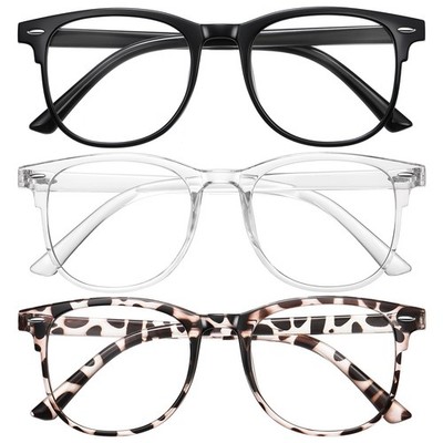 Okany 3er Pack Lesebrillen für Damen Blaulicht Blockierende Brille Filter UV...