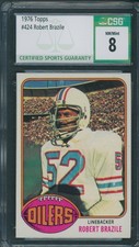 1976 Topps #424 Robert Brazile CSG CGC NM/MT 8 *1028