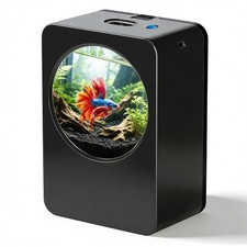Betta Fish Tank, 0.3 Gallon mini Desktop Fish Tank, Aquarium Starter Kits