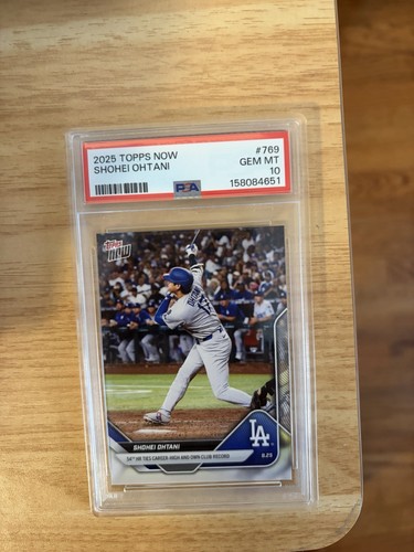Topps 2025 Topps Now Shohei Ohtani #769 Dodgers PSA Graded MLB Baseball