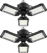 LED Garage Lights Bulb 2 Pack -80W, 8000LM 6500K Led Shop Light with 3 Deform...