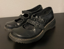 Dr. Martens Candie Mary Jane Shoes Womens Size 6 Black Leather Double Strap Y2K