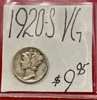 1920-S Mercury Silver Dime (VG) Very Good Condition! ENN Coins