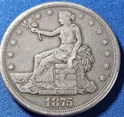 1875-S Silver TRADE Dollar.  Nice Condition, Original Look