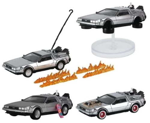 Regreso al Futuro DeLorean Máquina del Tiempo Todos los 4 Tipos Set Full Comp Gacha Japón - Imagen 2 de 6