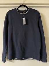 Michael Kors Mens Sweatshirt Small Navy Logo Crewneck Pullover NWT