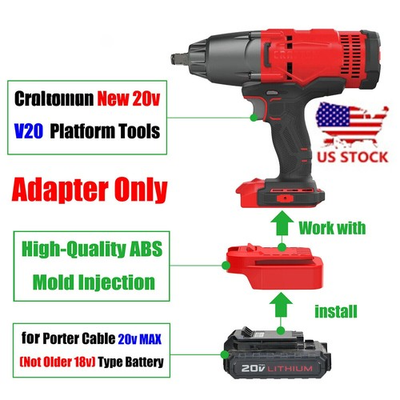 #ad 1 Adapter for Porter Cable 20V Battery Fits Craftsman New 20V V 20 Type Tools $17.62