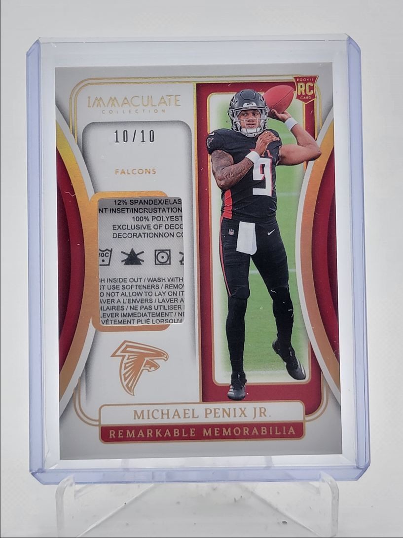 スポーツ選手 MJ gold MICHAEL PENIX JR. 2024 IMMACULATE ROOKIE PATCH GOLD TAG RC