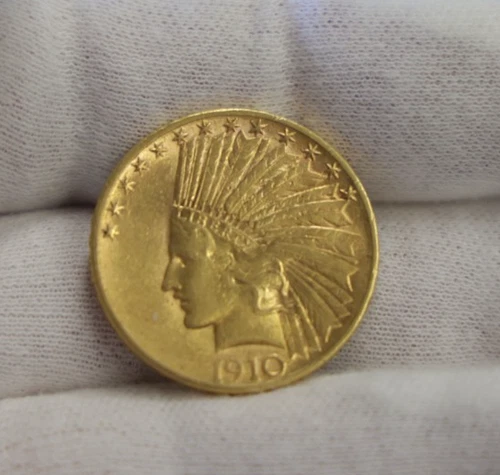 1910 S US $10 Indian Gold Piece AU+