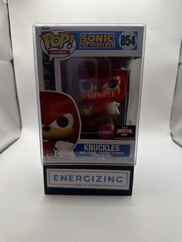 Funko Pop! Sonic Knuckles Flocked #854 Signed (DAVE B. MITCHELL PSA) w/protector
